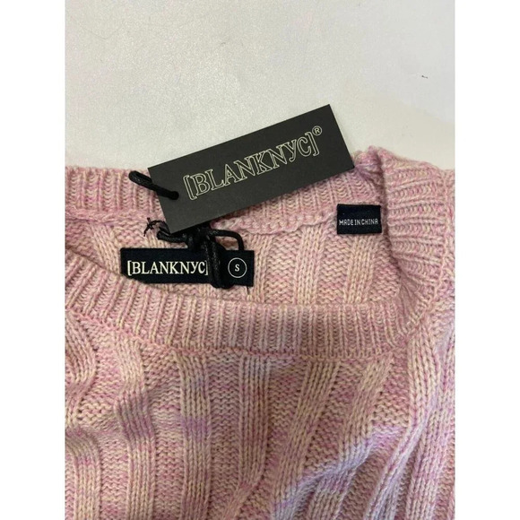 Blank‎ NYC Women's Heather Ribbed Crewneck Sweater In Lilac Mist Size S NWT - Picture 5 of 11